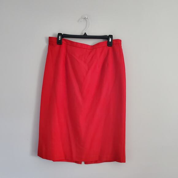 Requirements Vintage Red Pencil Straight Skirt L - Picture 1 of 7